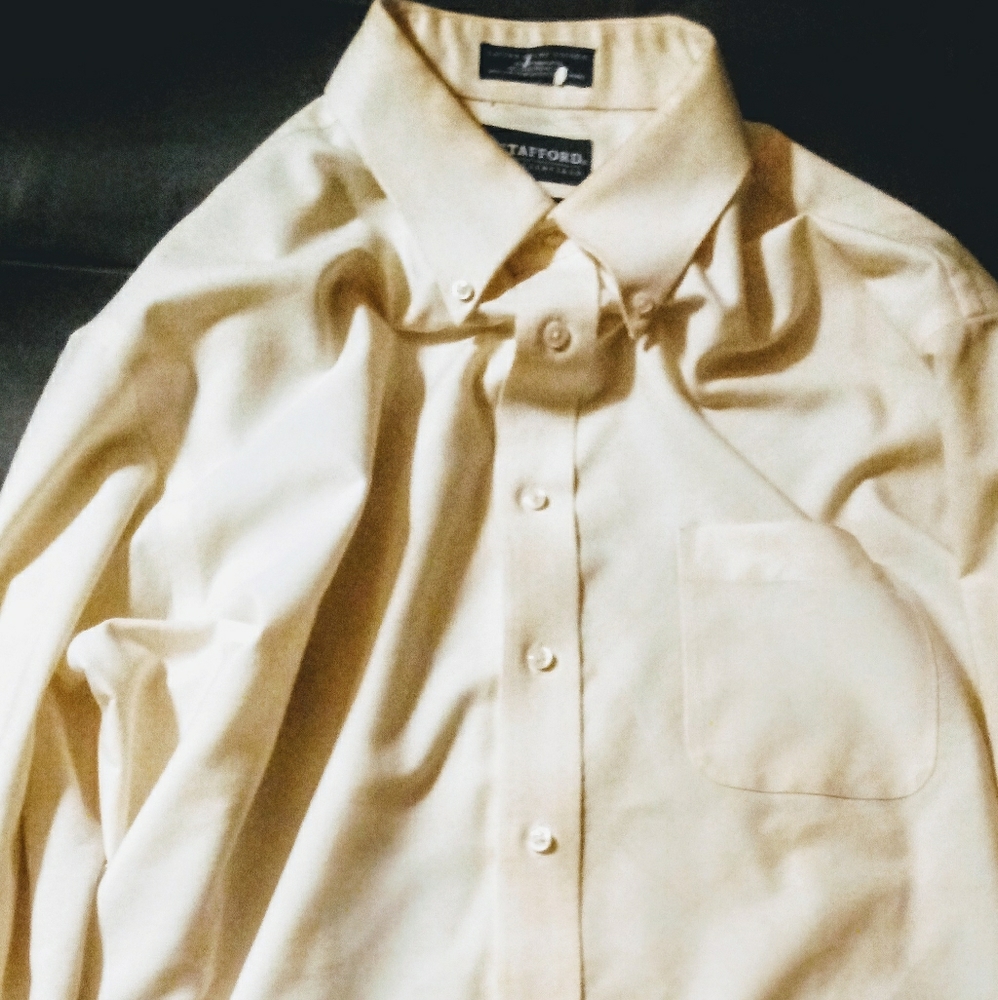 Men's Cotton blend Stafford White Shirt